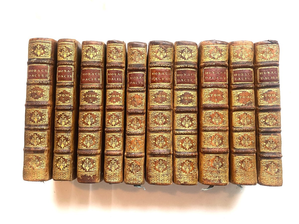 Magnificent Series In 10 Vols. "works Of Horace;; With Notes, Mr Dacier; Amsterdam. 1727