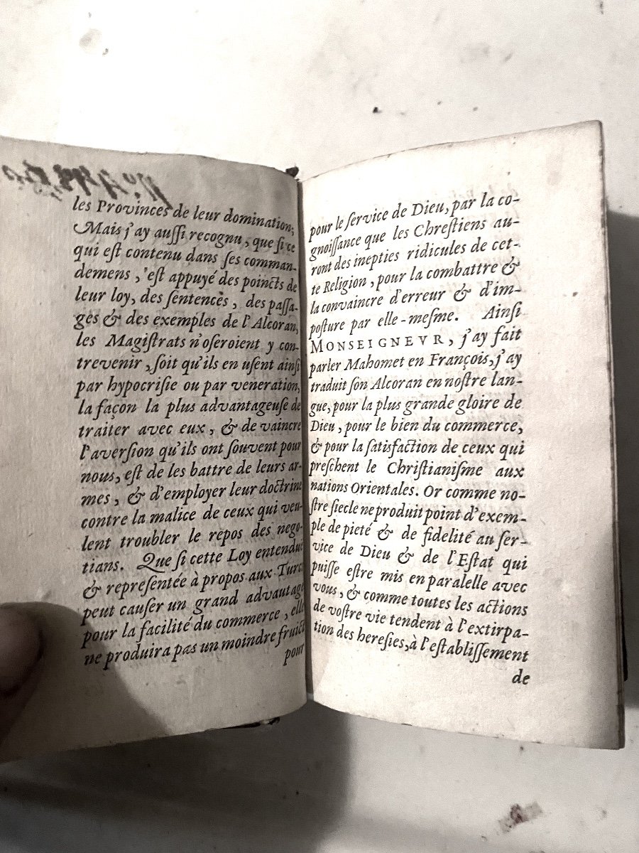  Rare:" l'Alcoran De Mahomet" . Translaté d'Arabe En Français Par Le Sieur Du Ryer , Paris 1649-photo-2