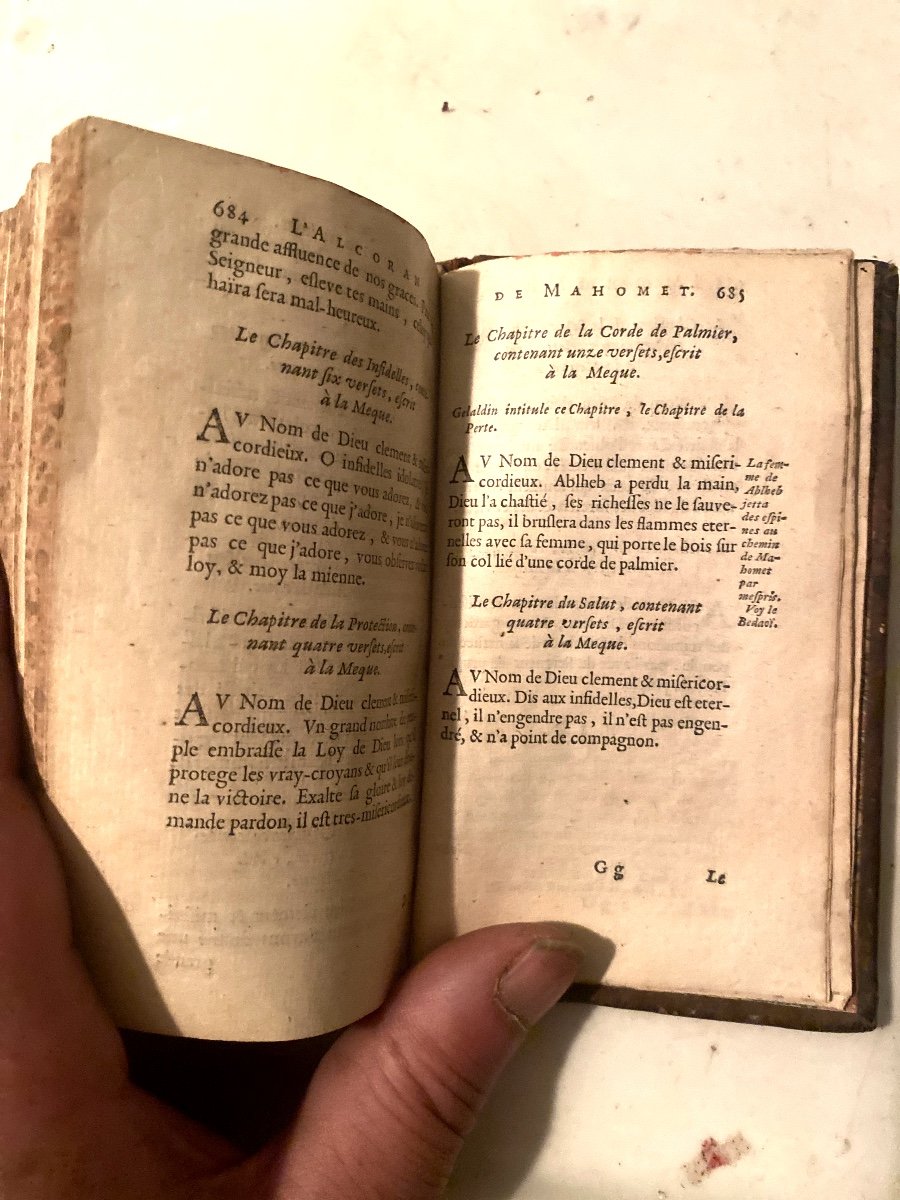  Rare:" l'Alcoran De Mahomet" . Translaté d'Arabe En Français Par Le Sieur Du Ryer , Paris 1649-photo-6