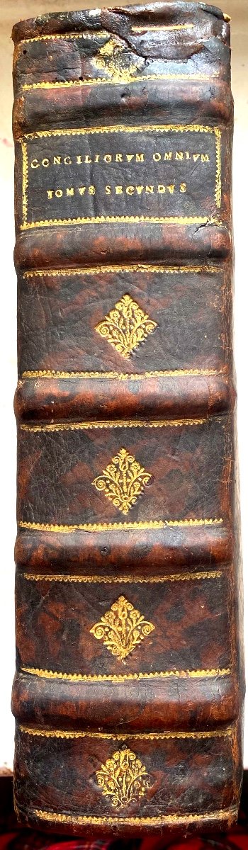 Rare Large Volume Early 16th Century In Its Beautiful Original "conciliorvm Omnivm Génér" Binding.