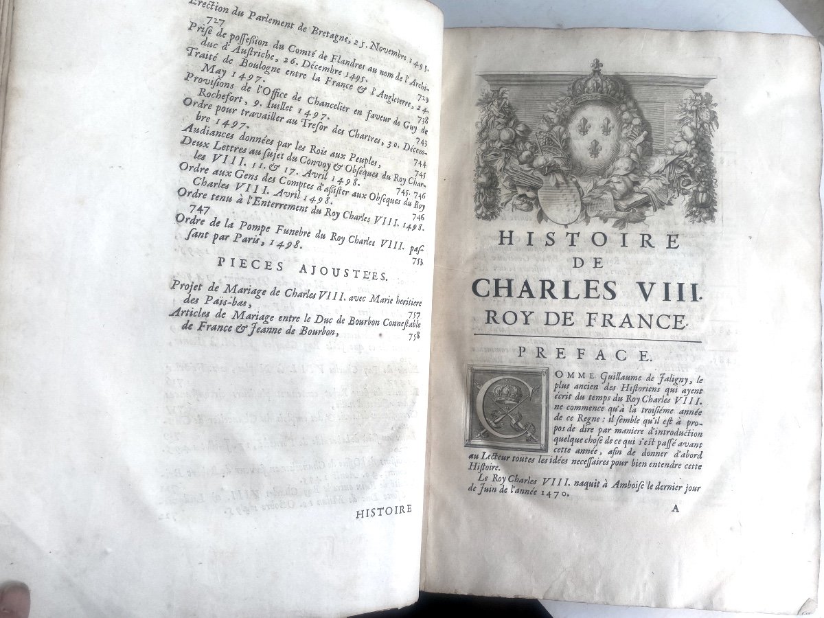 Important Infolio Du XVIIème Siècle " Histoire De Charles VIII" Roi De France Par G. De Jaligny-photo-8