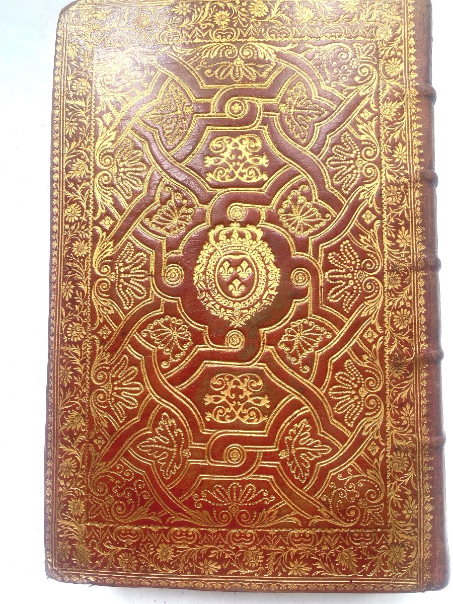 Rare Livre Grand In 8 , En Maroquin Rouge" Plats à La Fanfare Aux Armes De Louis XV "Pzris1741-photo-4