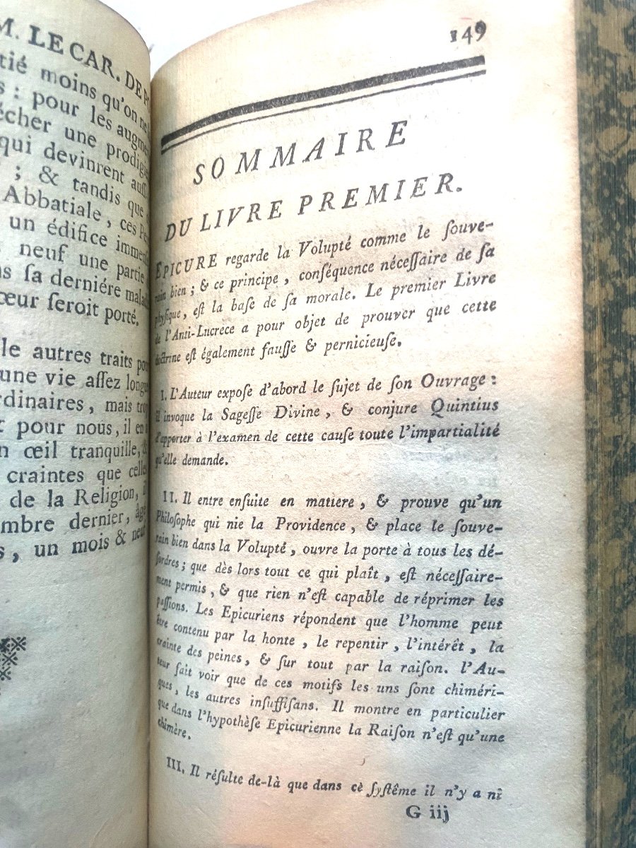 l'Anti-lucrèce , Poëme Sur La Religion Naturelle Composé Par M. Le Cardinal De Polignac . 1754.-photo-7