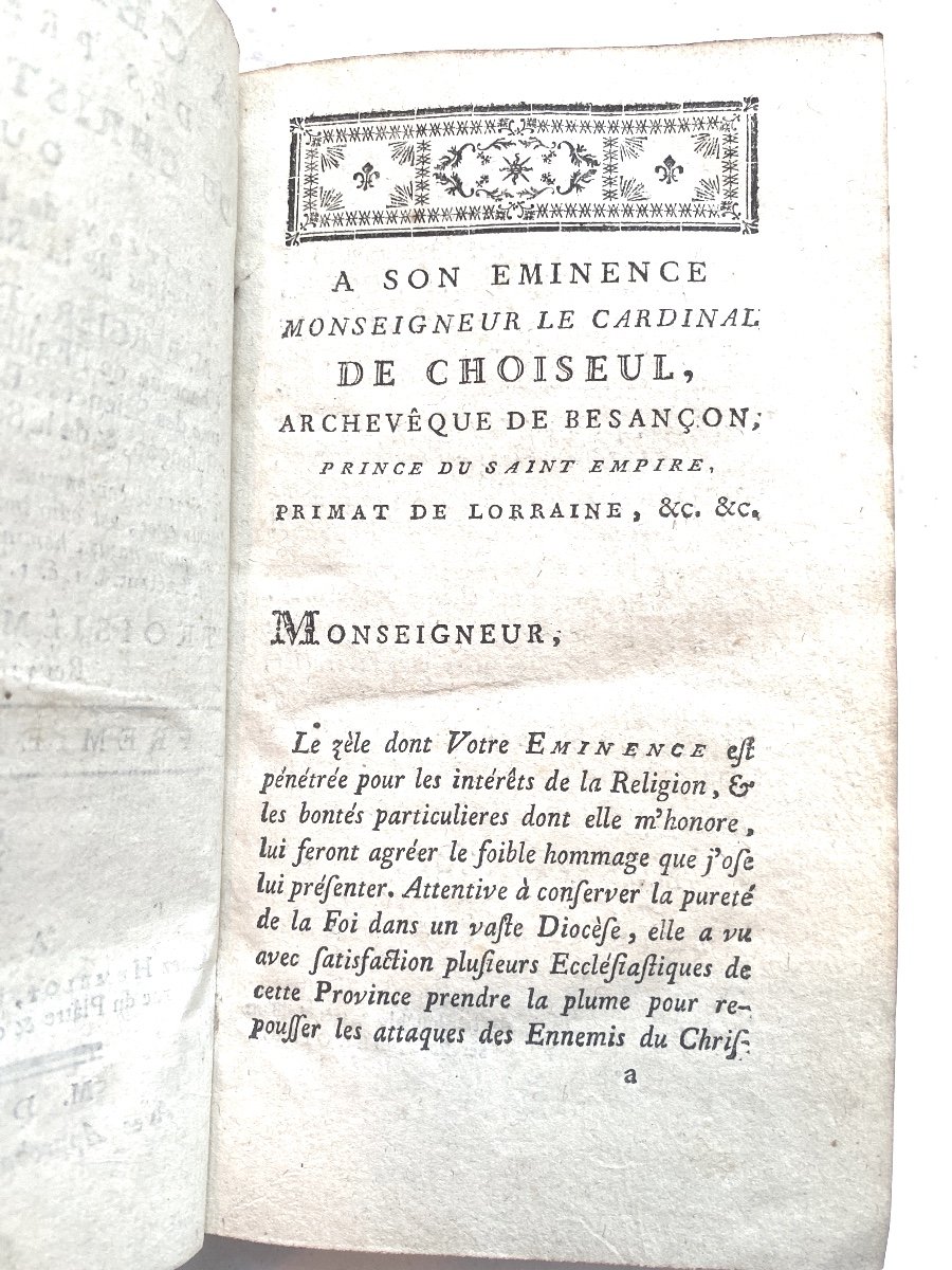 Livre Aux Armes De l'Aumonier De Louis XV 1773 ,certitude Des Preuves Du Christianisme .bergier-photo-4