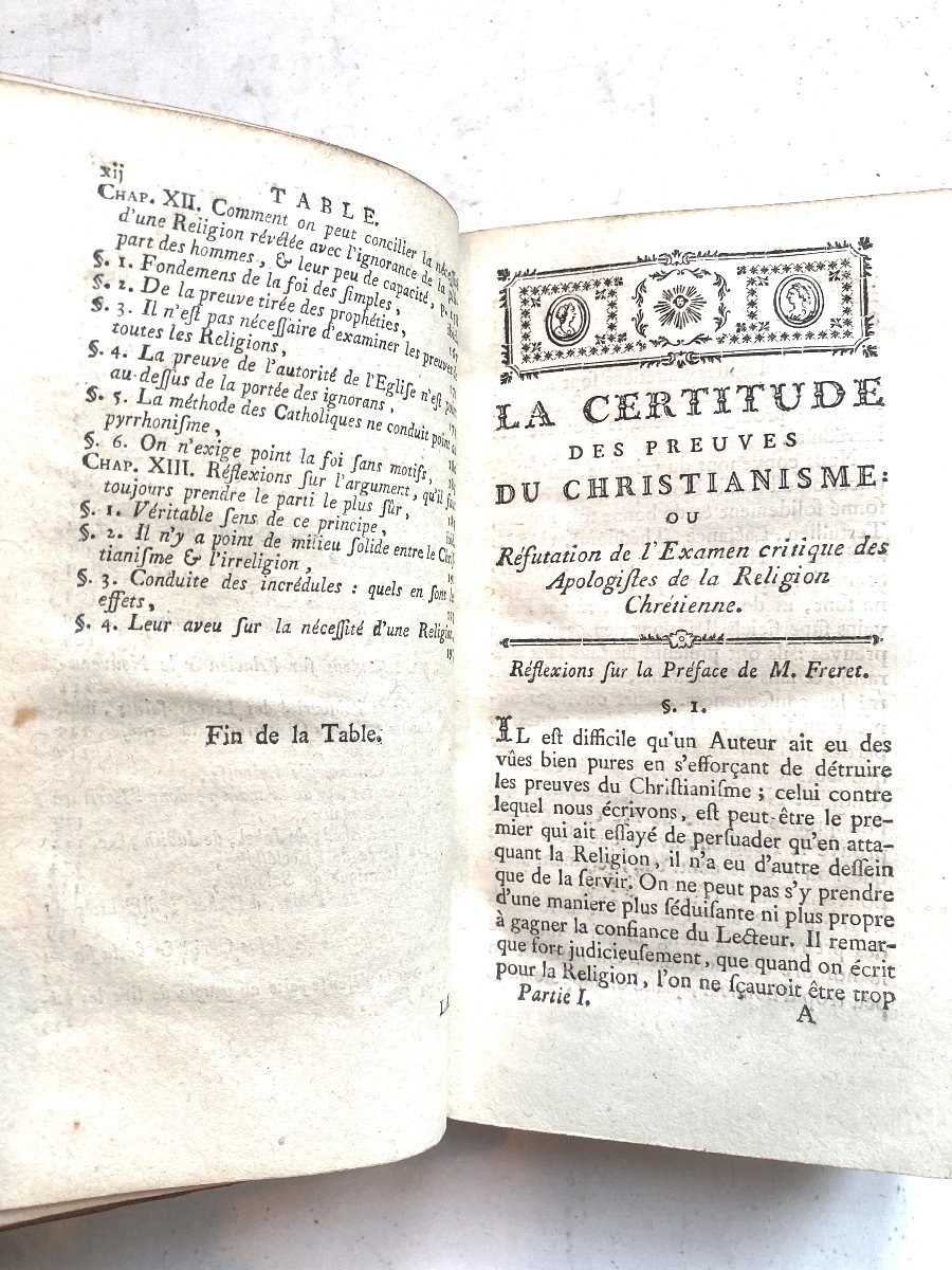 Livre Aux Armes De l'Aumonier De Louis XV 1773 ,certitude Des Preuves Du Christianisme .bergier-photo-7