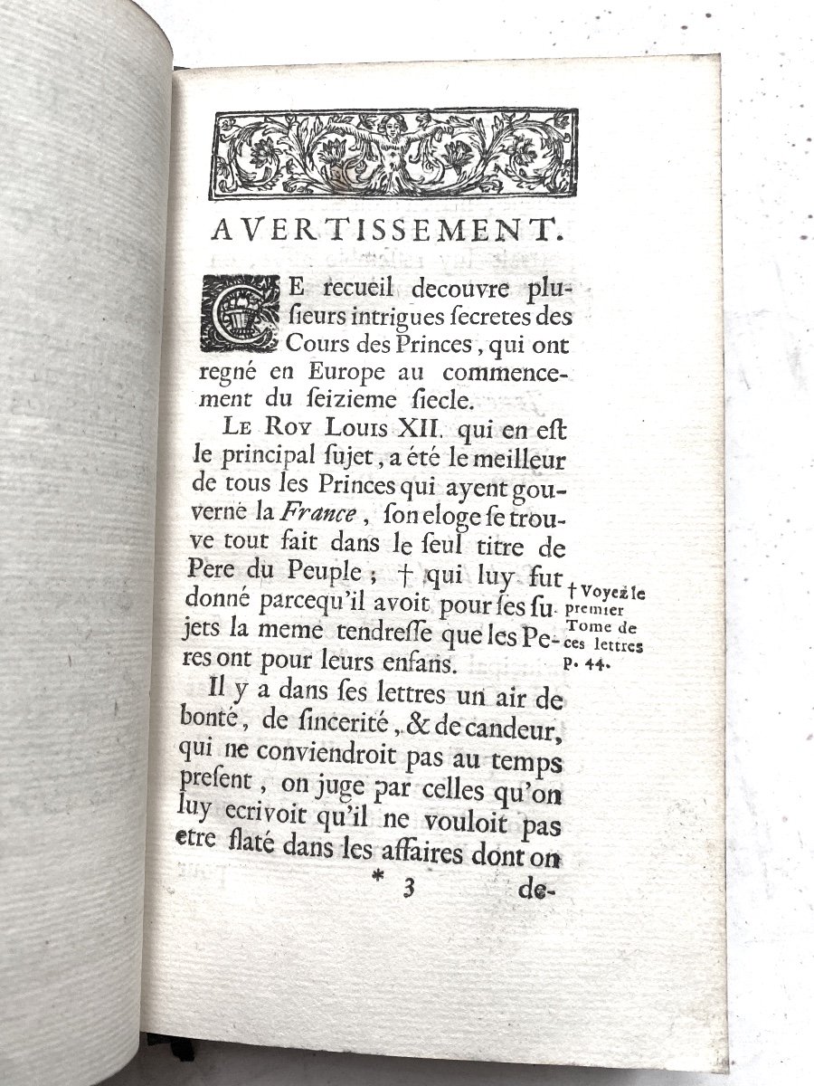 Bel Exemplaire 4 Vol. In 12 . Aux Armes :"Lettres Du Roy Louis XII Et Du Cardinal G. d'Amboise"-photo-6