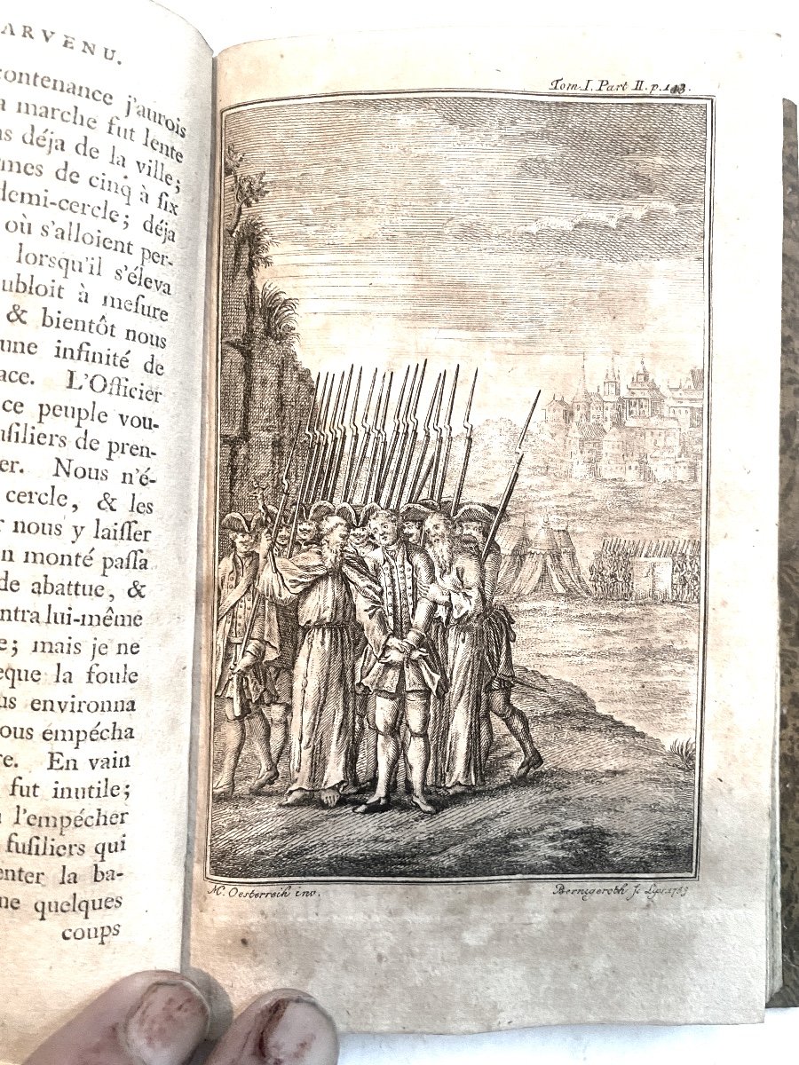 2 Vol. In 12 " Le Soldat Parvenu Ou Mémoires Et Aventures De Mr De Verval " . A Dresde ,1758-photo-2