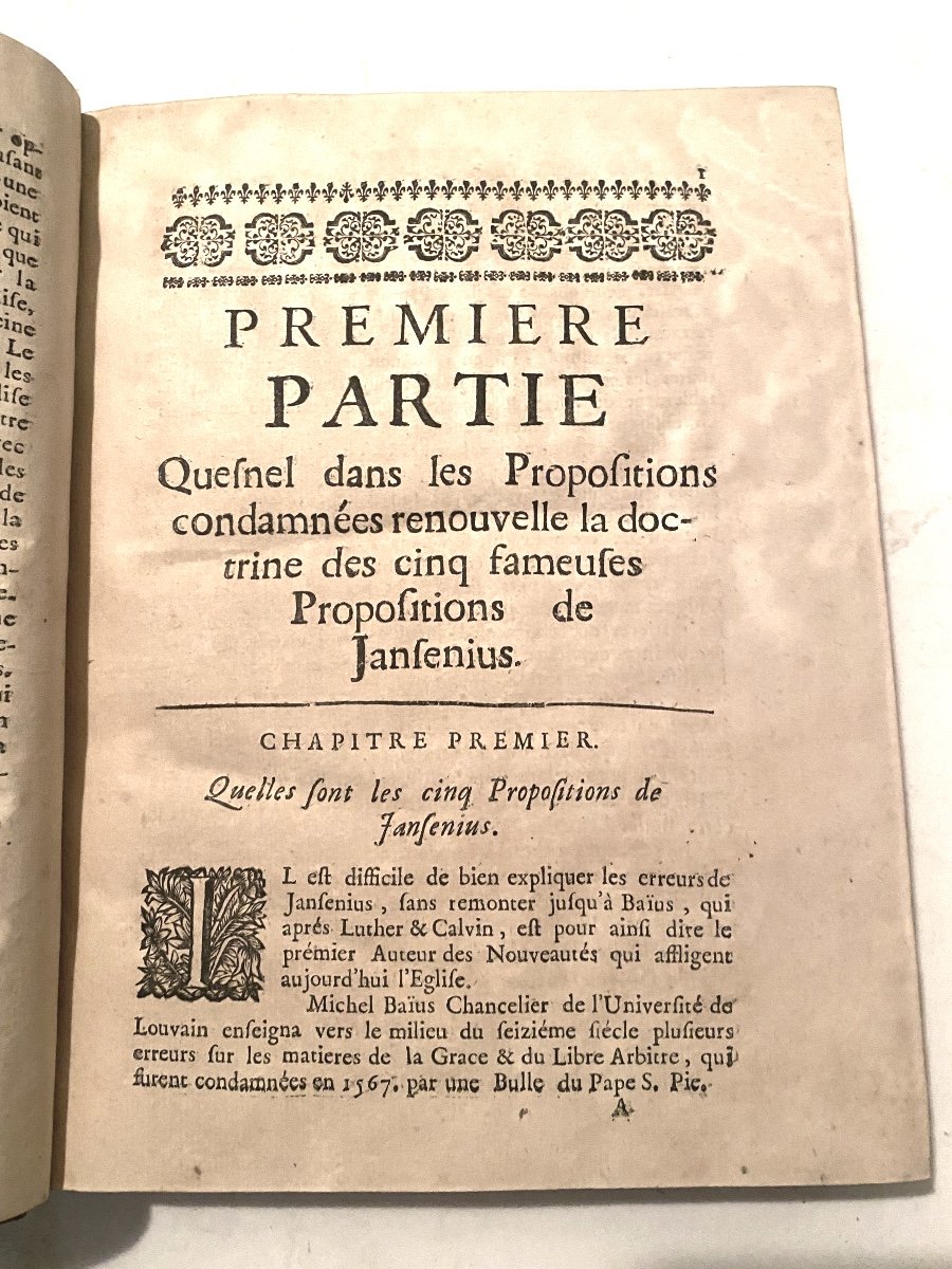 1 Vol In 4 : "le Système Entier De Jansénius Et Des Jansénistes Renouvellé"  Par Quesnel. 1719.-photo-2