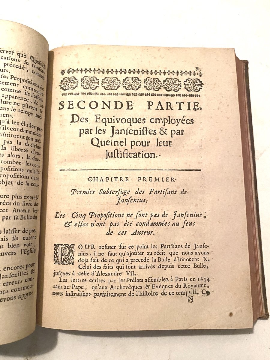 1 Vol In 4 : "le Système Entier De Jansénius Et Des Jansénistes Renouvellé"  Par Quesnel. 1719.-photo-3