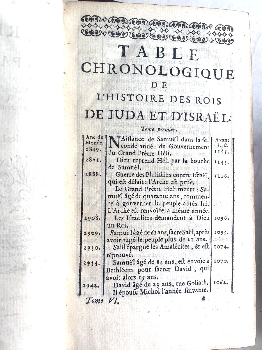 Explanation Of The Books Of Kings And Paralipomena In Six Original Volumes In 12.paris 1738-photo-8