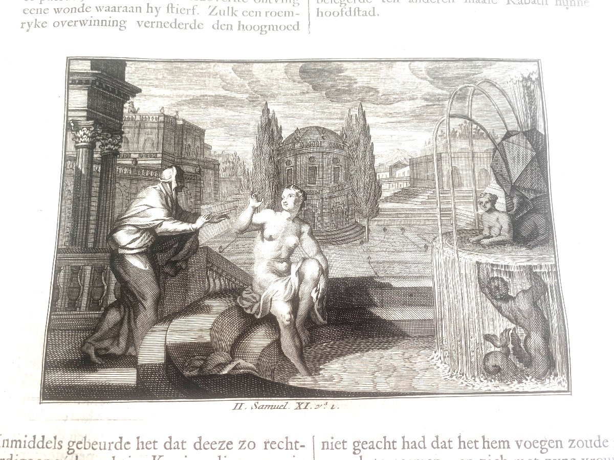 Precious In Folio Illustrated In White Vellum: "flavius Josephus Jan Luyken Alle De Werken". 1704-photo-5