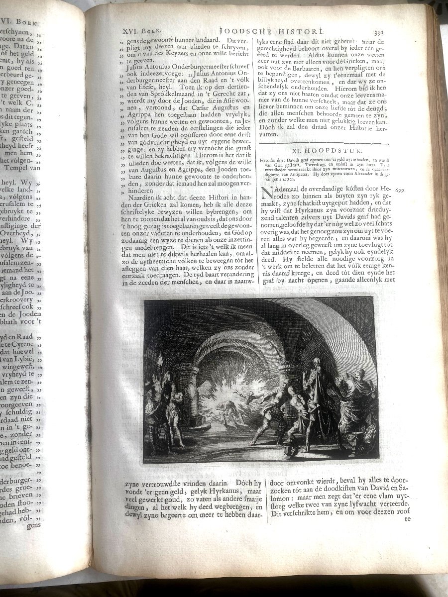 Précieux In Folio Illustré En Velin Blanc :" Flavius Josephus Jan Luyken Alle De Werken ". 1704-photo-7