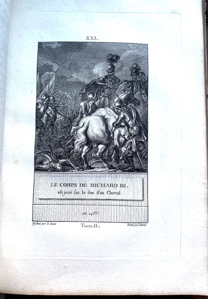 "Histoire d'Angleterre Représentée Par Figures ": En 2 Vol. In 4, De 1784 , Par David, à Paris.-photo-6