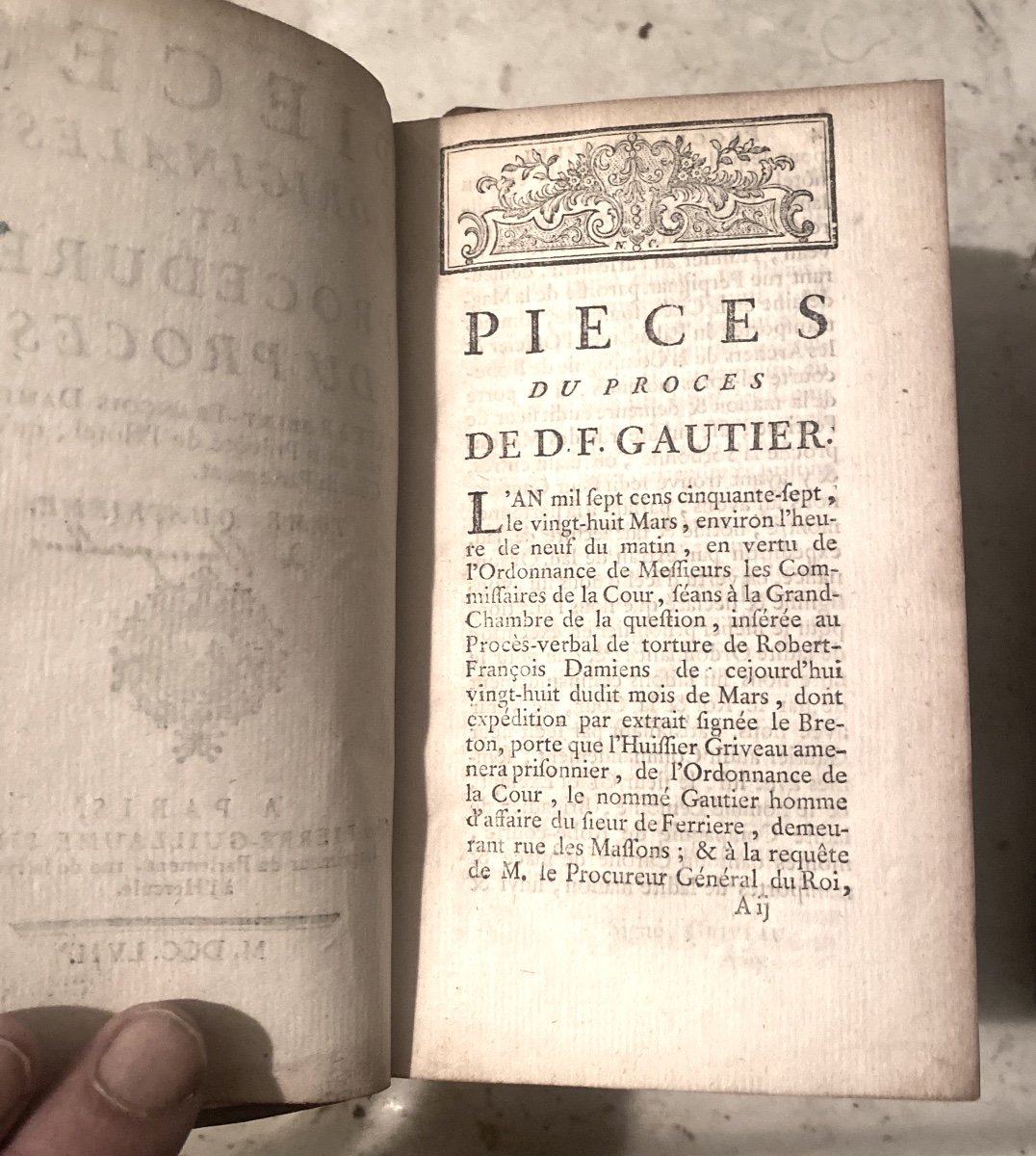  4 Vol. Rare Bel Exemplaire "Pièces Originales & Procédures Du Procès Fait à R.F. Damiens. 1752-photo-7