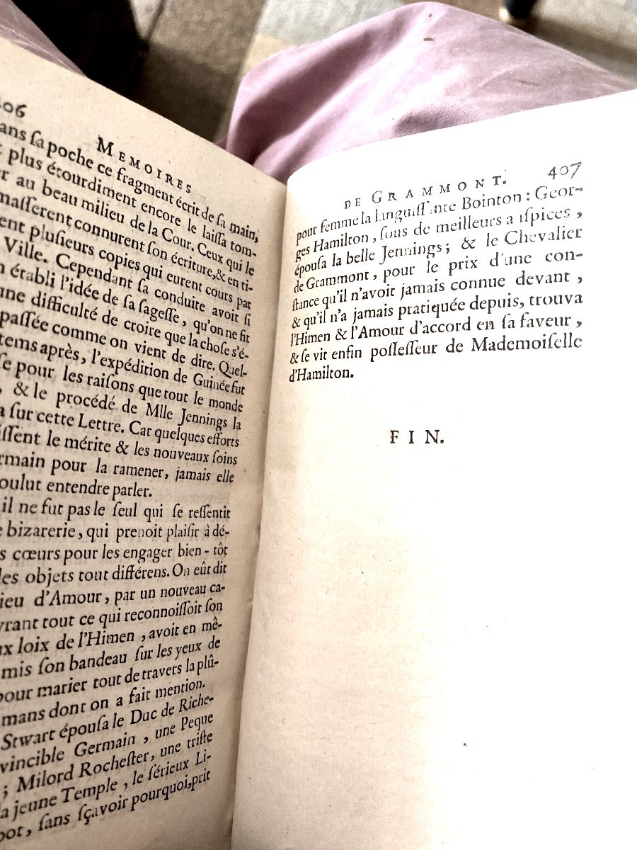 1v Vol. In 12 , Plein Veau De 1741 "mémoires Du Comte De Grammont" , Par M. Le Comte A Hamilton-photo-8