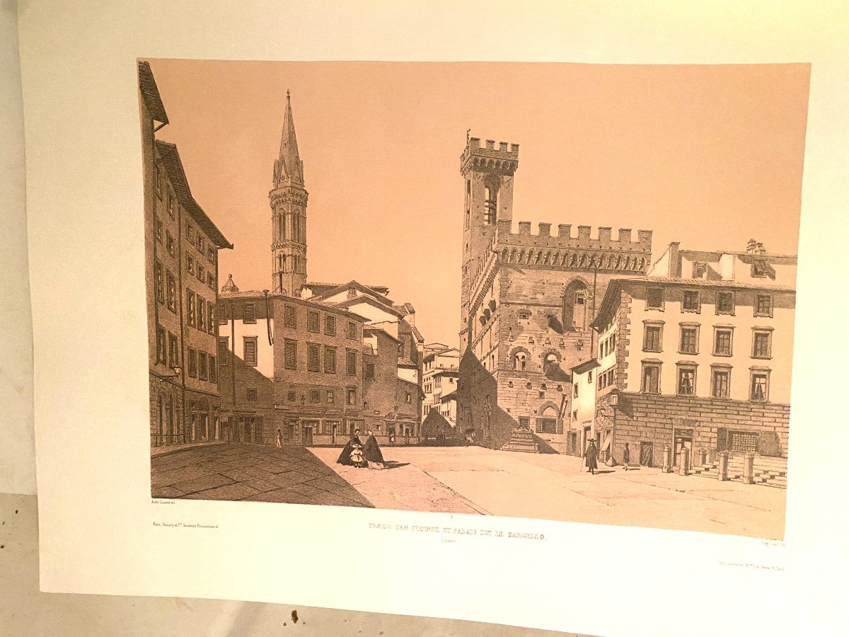  Beautiful Giant Album: 115 Views Of Picturesque And Archaeological Tuscany "stamp Di André Durand" -photo-5