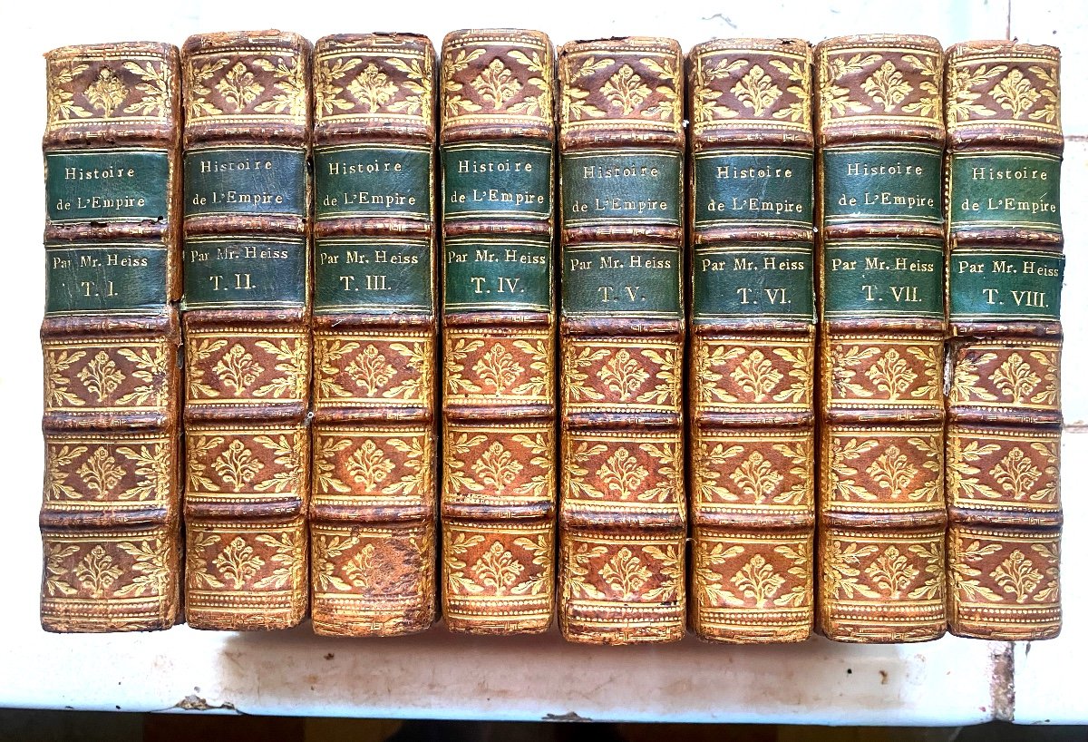 " Histoire De l'Empire", ( Allemand ) Par Mr Heiss ; 8 Beaux Volumes In 12 ; A Amsterdam . 1733