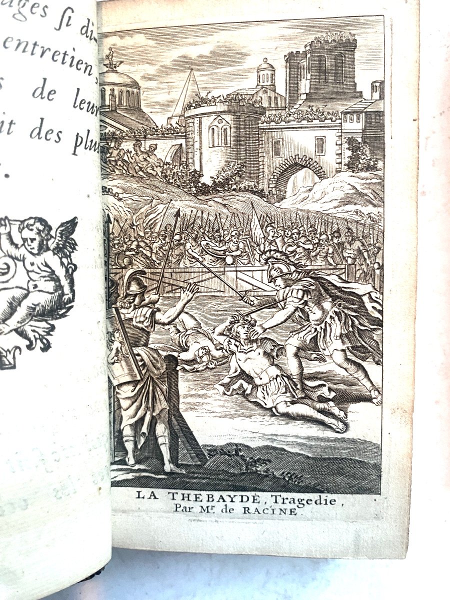 2 Magnificent Volumes; In 16 In Blue Morocco Signed From The "works Of Racine", In Amsterdam 1690-photo-5