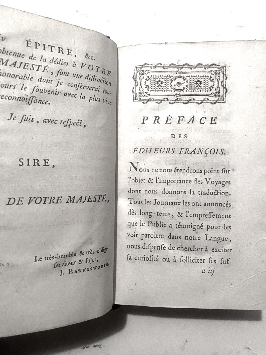 Relation Des Voyages Entrepris Par Ordre De Sa Majesté Britannique 4forts Vol. In 8 .paris 1774-photo-2