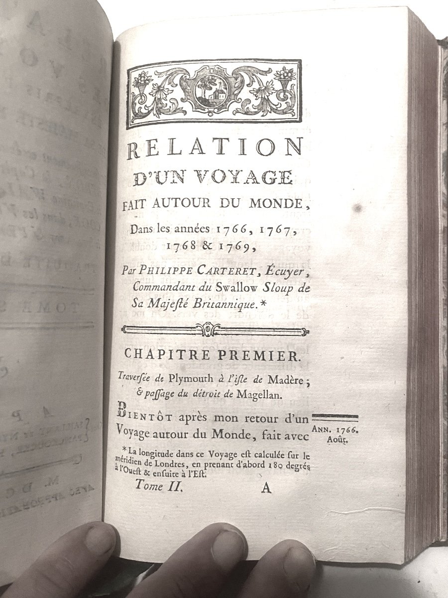 Relation Des Voyages Entrepris Par Ordre De Sa Majesté Britannique 4forts Vol. In 8 .paris 1774-photo-4