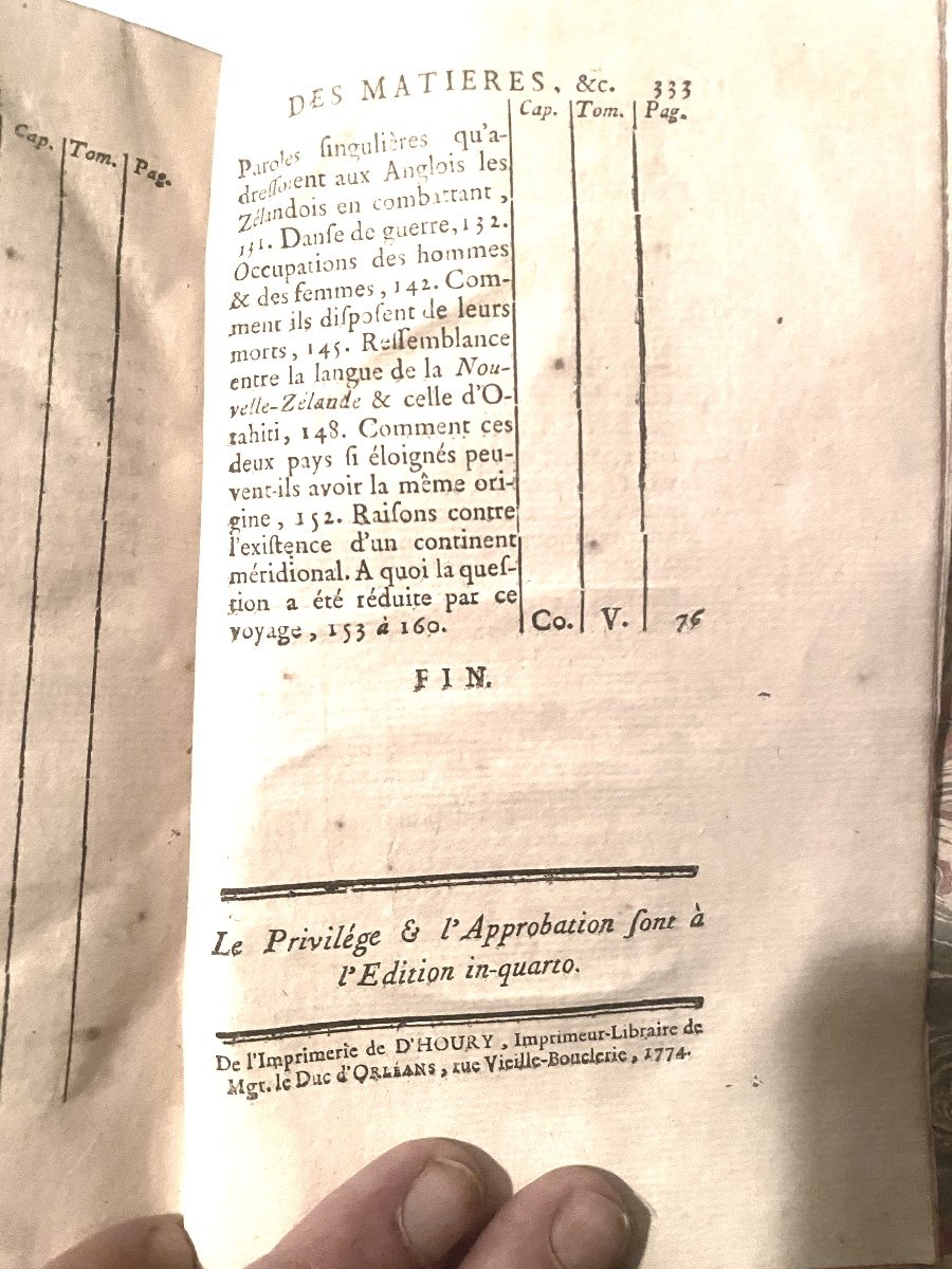 Relation Des Voyages Entrepris Par Ordre De Sa Majesté Britannique 4forts Vol. In 8 .paris 1774-photo-8