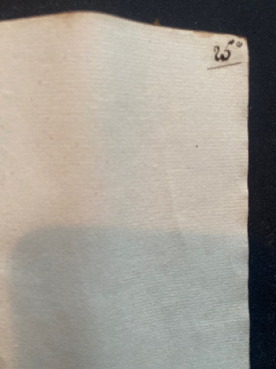 Porte Feuille Manuscrit De Livre De Compte En Velin écrit à Rabat Garni De Papier Vierge Du 18è-photo-7