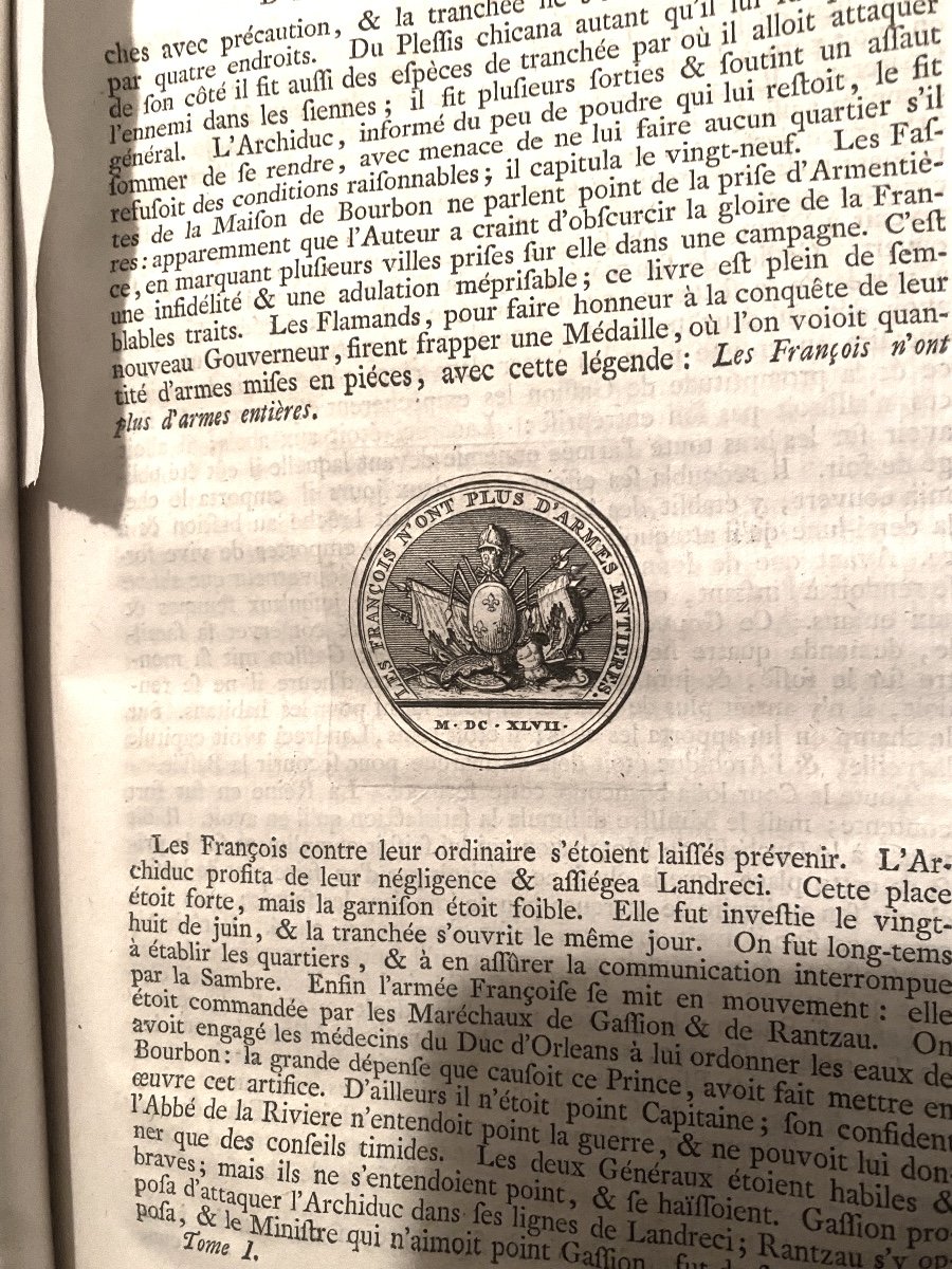 In 4 De 1740 Veau Blond Glacé "histoire De La Vie Et Du Règne De Louis XIV"; B De La Martinière-photo-3