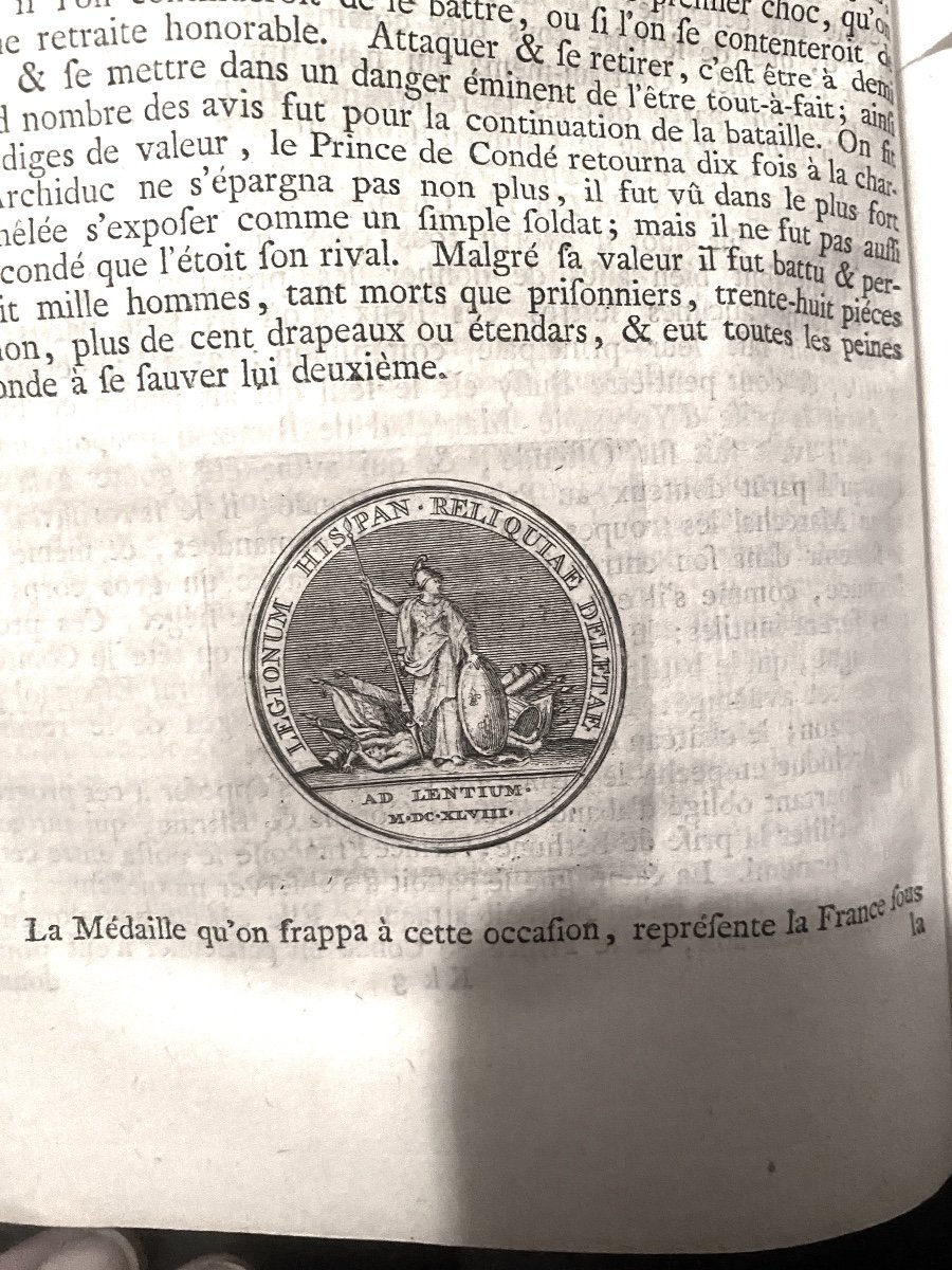 In 4 De 1740 Veau Blond Glacé "histoire De La Vie Et Du Règne De Louis XIV"; B De La Martinière-photo-4