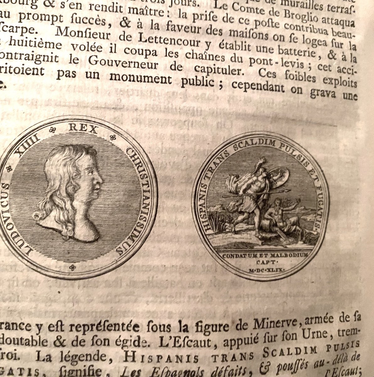 In 4 De 1740 Veau Blond Glacé "histoire De La Vie Et Du Règne De Louis XIV"; B De La Martinière-photo-7