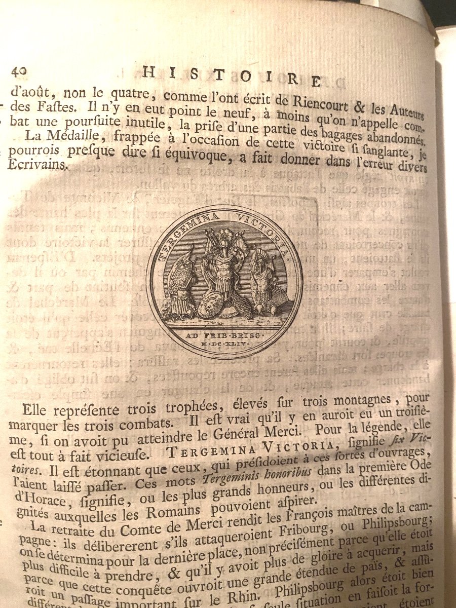 In 4 De 1740 Veau Blond Glacé "histoire De La Vie Et Du Règne De Louis XIV"; B De La Martinière-photo-8