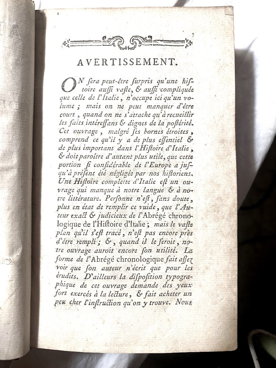 Bel Exemplaire In 12 "Anecdotes Italiennes Depuis La Destruction De l'Empire Romain"1769. Paris-photo-1