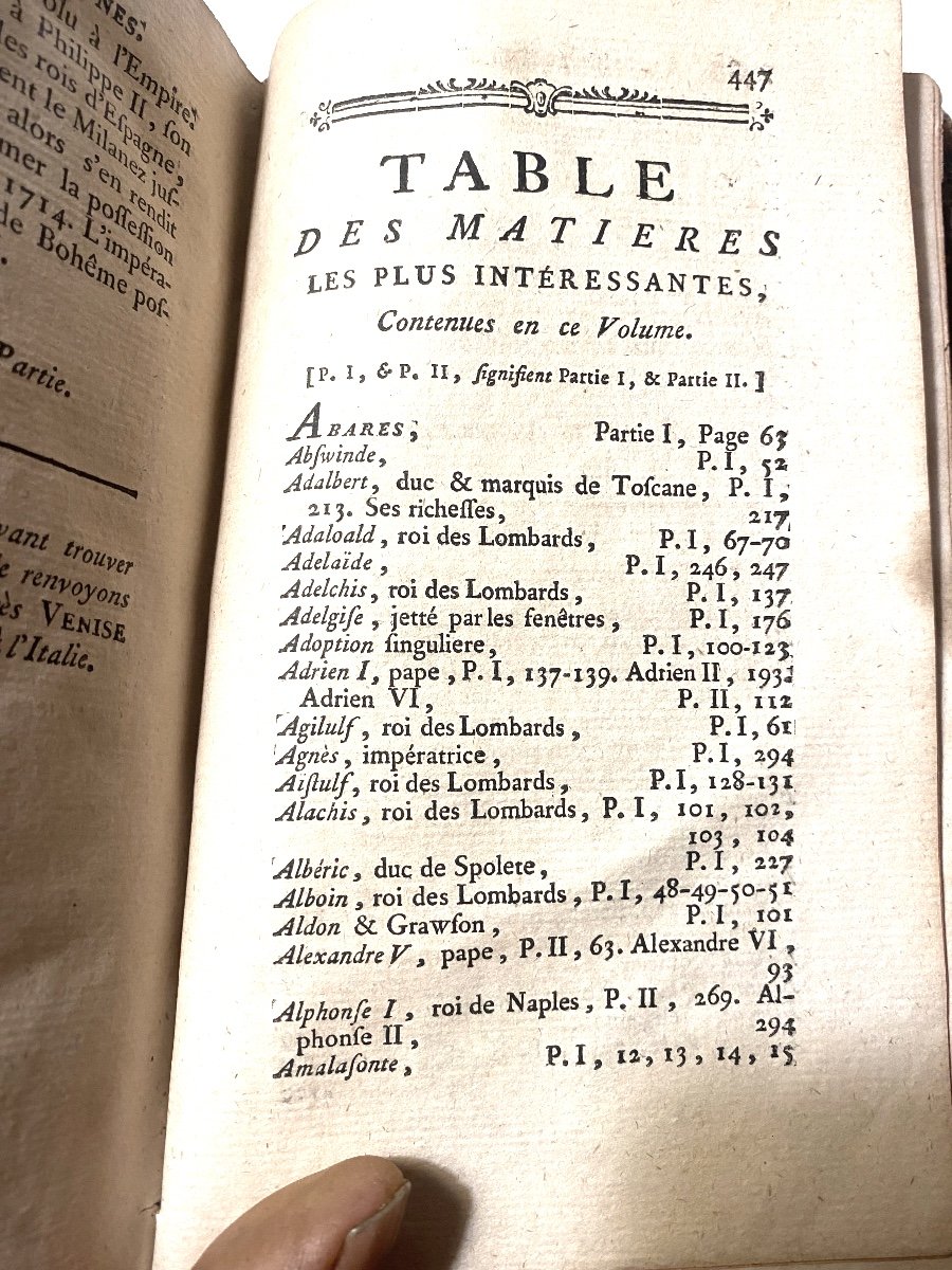 Bel Exemplaire In 12 "Anecdotes Italiennes Depuis La Destruction De l'Empire Romain"1769. Paris-photo-4