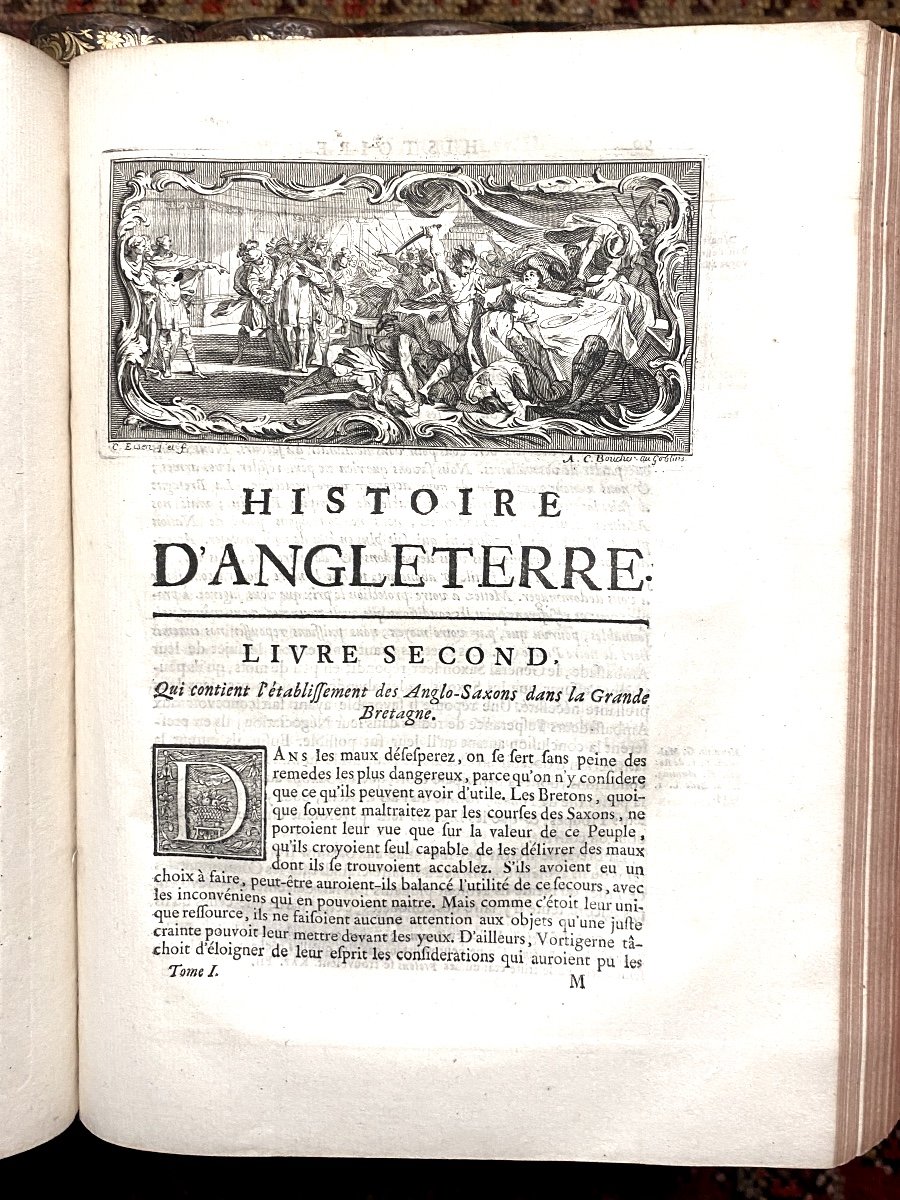 Rare A l'état De Neuf 16 Vol.in4 "histoire d'Angleterre "par M. Rapin De Thoyras  Nle .ed. 1749-photo-5