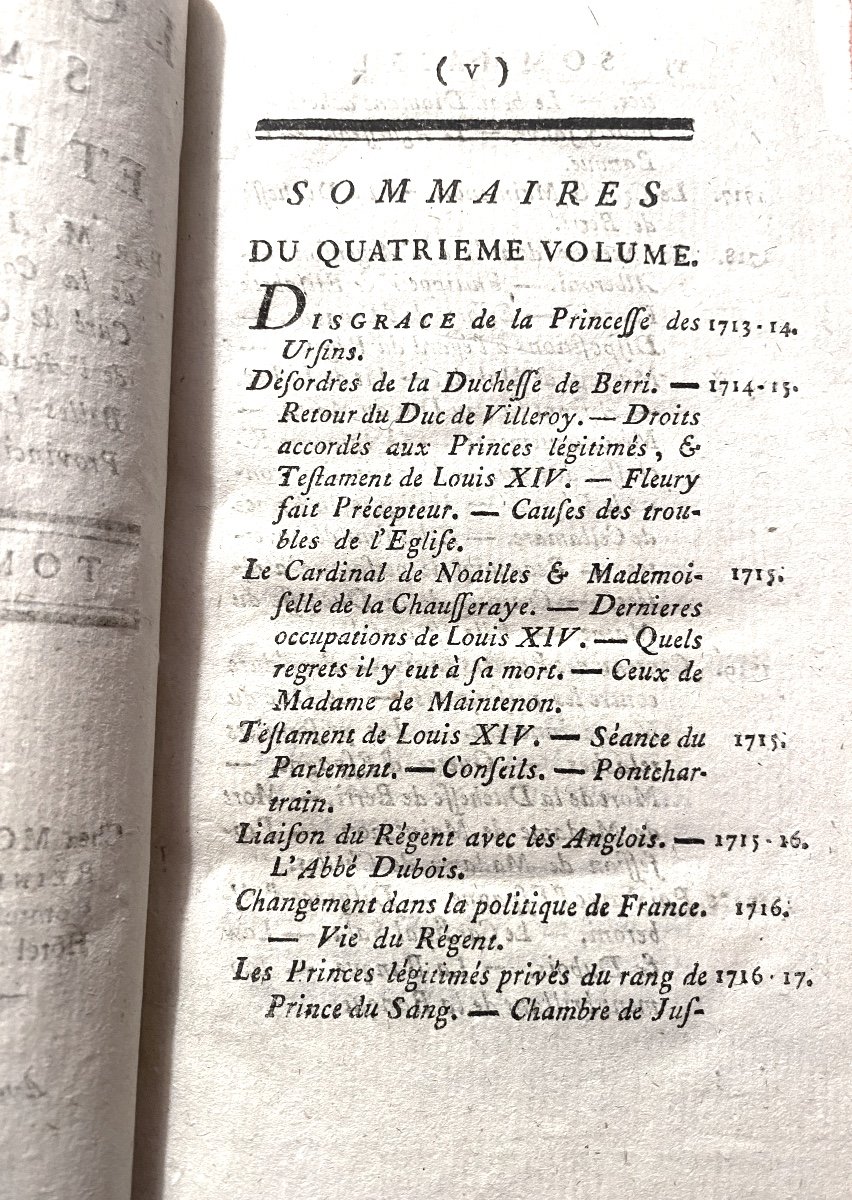 En 4 Belles Reliures In 12 " Louis XIV , Sa Cour Et Le Régent" Edition Originale , M. Anquetil-photo-4