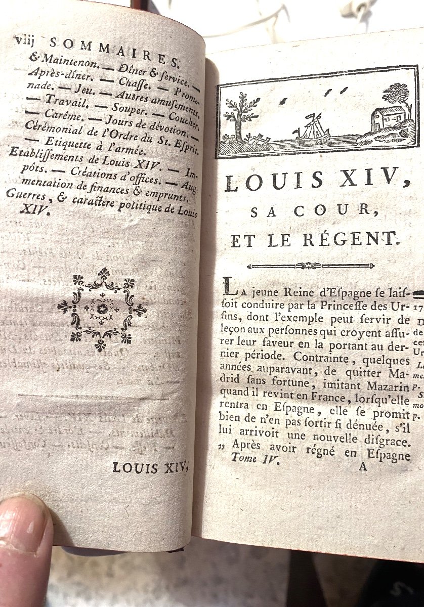 En 4 Belles Reliures In 12 " Louis XIV , Sa Cour Et Le Régent" Edition Originale , M. Anquetil-photo-6