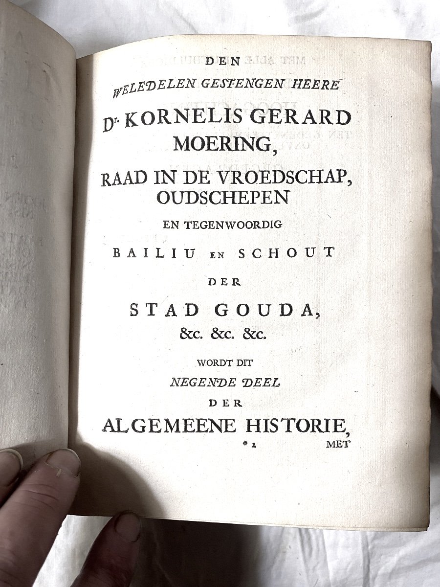 Beau Volume En Parchemin Pp Estampé à Froid :"Histoire Des Juifs Et Des Perses ".. Utrecht 1744-photo-1