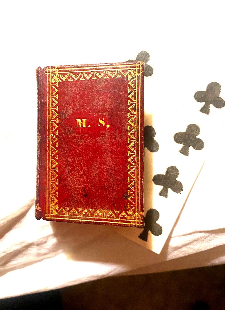 Rare And Precious Italian Miniature Book In Red Morocco "affeti A Dio", Milano Circa 1810 Emp