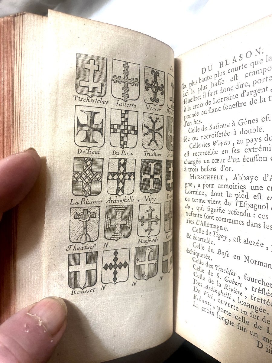 1 Volume In 12 De 1761 à Lyon "la Nouvelle Méthode Raisonnée Du Blason" P.c.f. Menestrier , Il.-photo-4