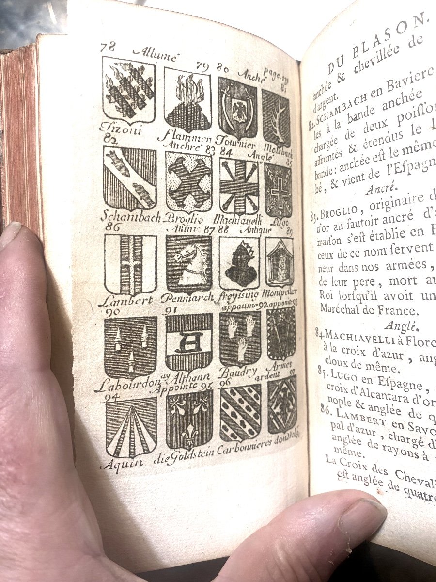 1 Volume In 12 De 1761 à Lyon "la Nouvelle Méthode Raisonnée Du Blason" P.c.f. Menestrier , Il.-photo-6