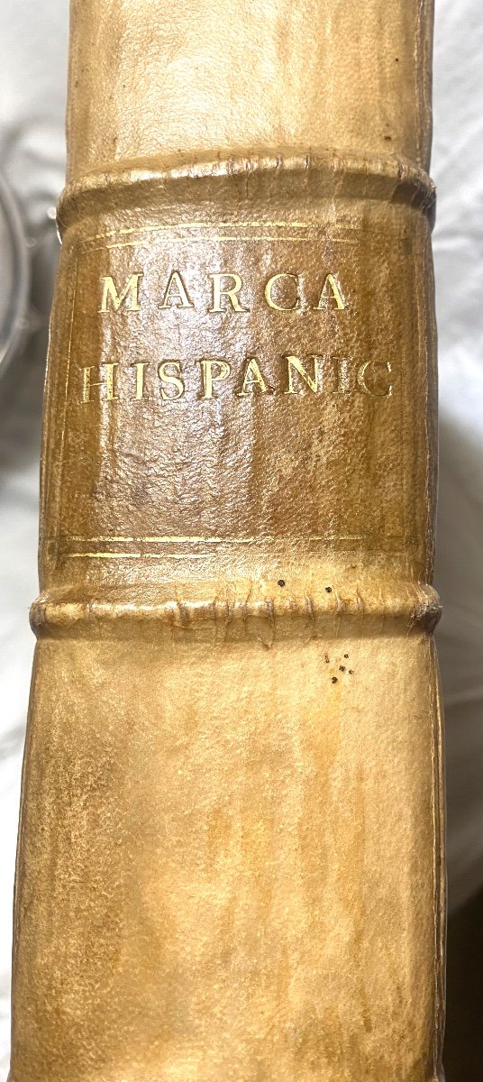 Rare In Vellum Folio From 1688 In Paris: Marca Hispanica Sive Limes Hispanicus", Petro De Marca-photo-4