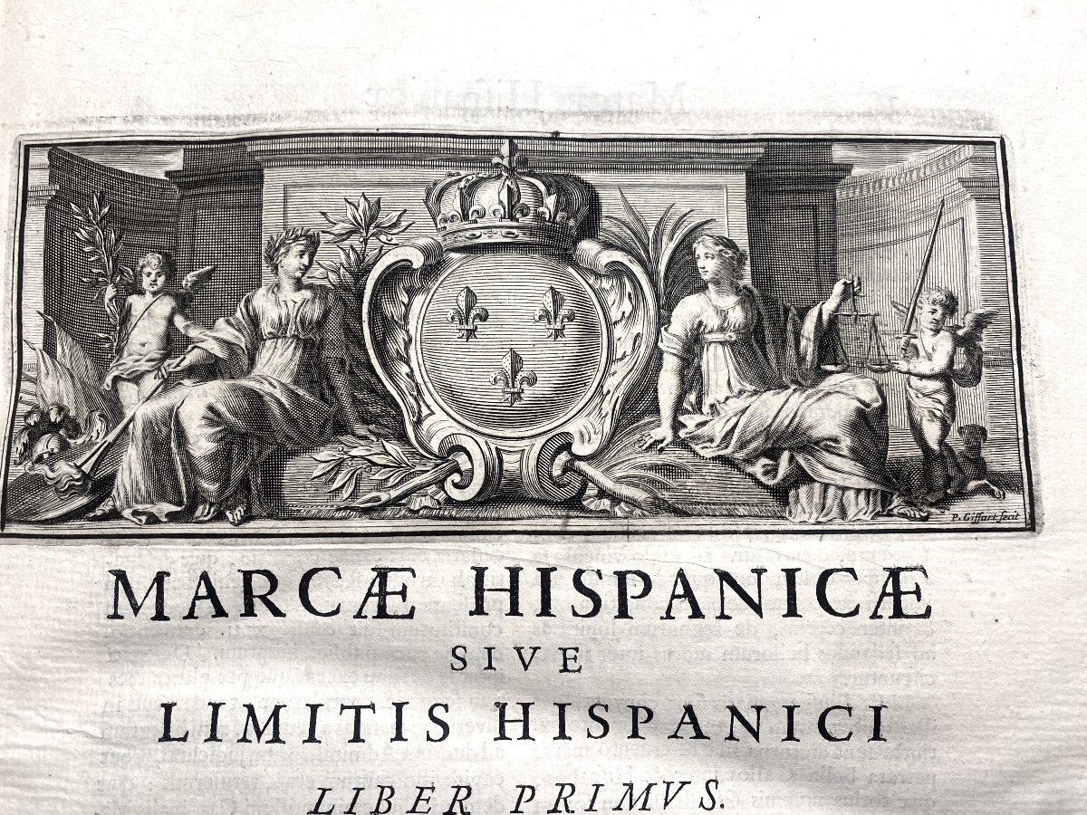 Rare In Folio En Velin De 1688 à Paris :"Marca Hispanica Sive Limes Hispanicus", Petro De Marca-photo-2