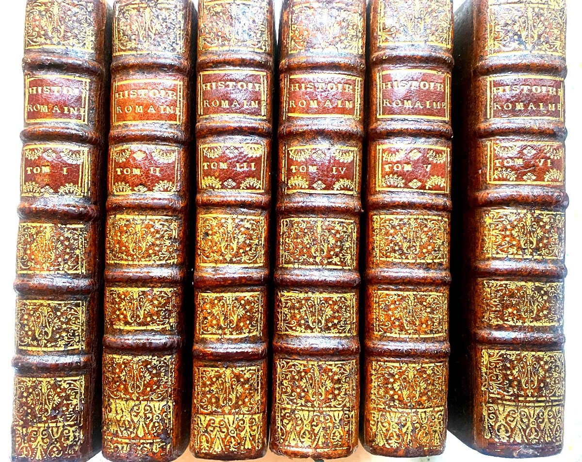 Beautiful Complete Copy In 6 Volumes In 12, "roman History" By Laurent Echard. Paris 1728