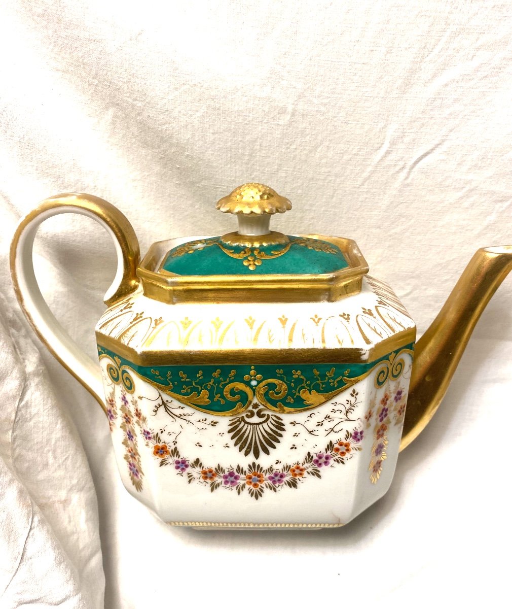 Beautiful Set Of A Rich   Bruxelles Sugar Bowl And Jug From The 19th Century-photo-2