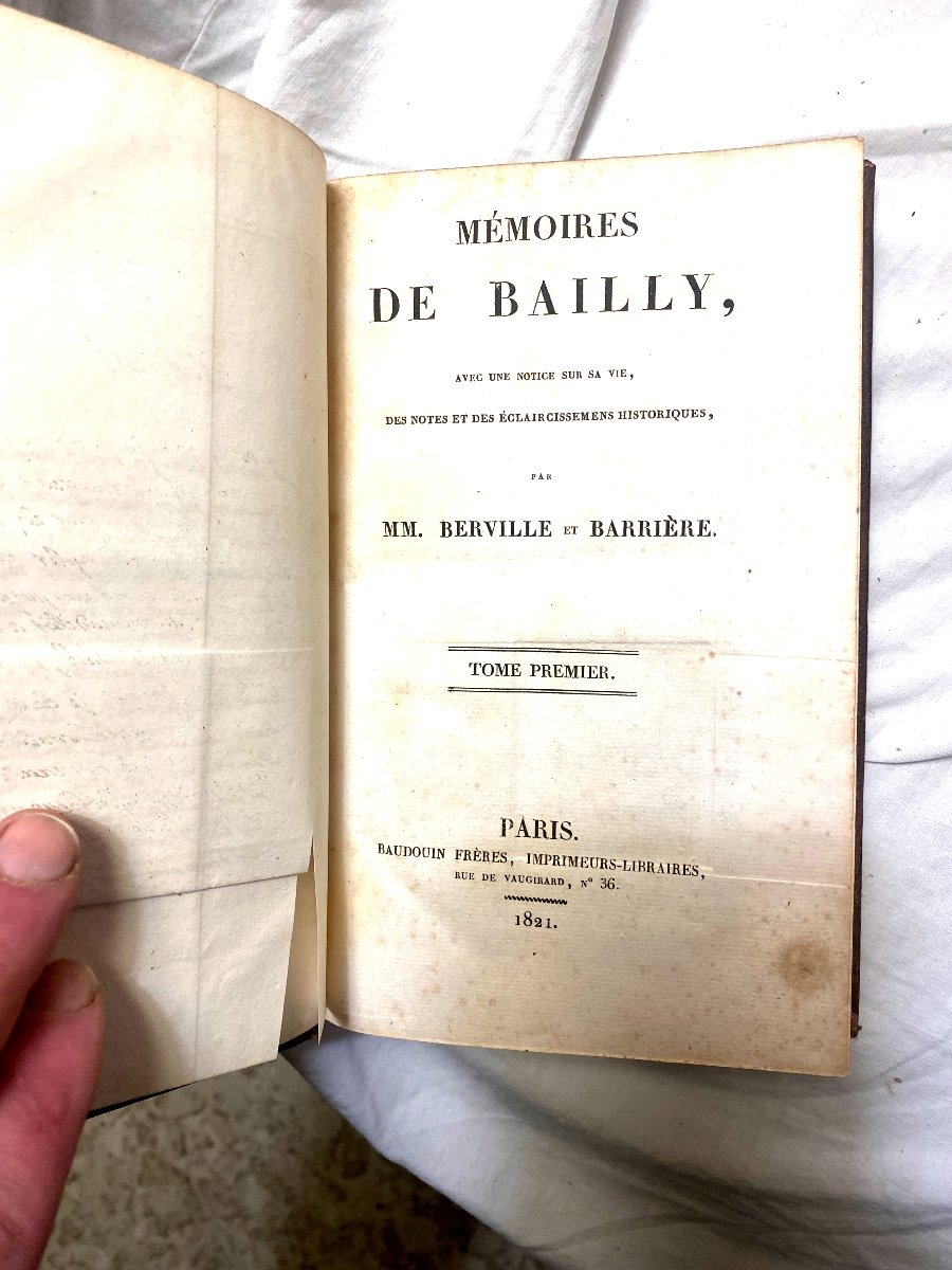 Bailly's Memoirs On The French Revolution With Notes By Ms. Berville And Barrière. 1821-photo-3