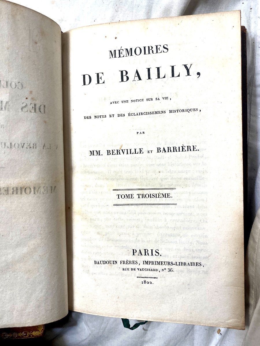 Bailly's Memoirs On The French Revolution With Notes By Ms. Berville And Barrière. 1821-photo-8