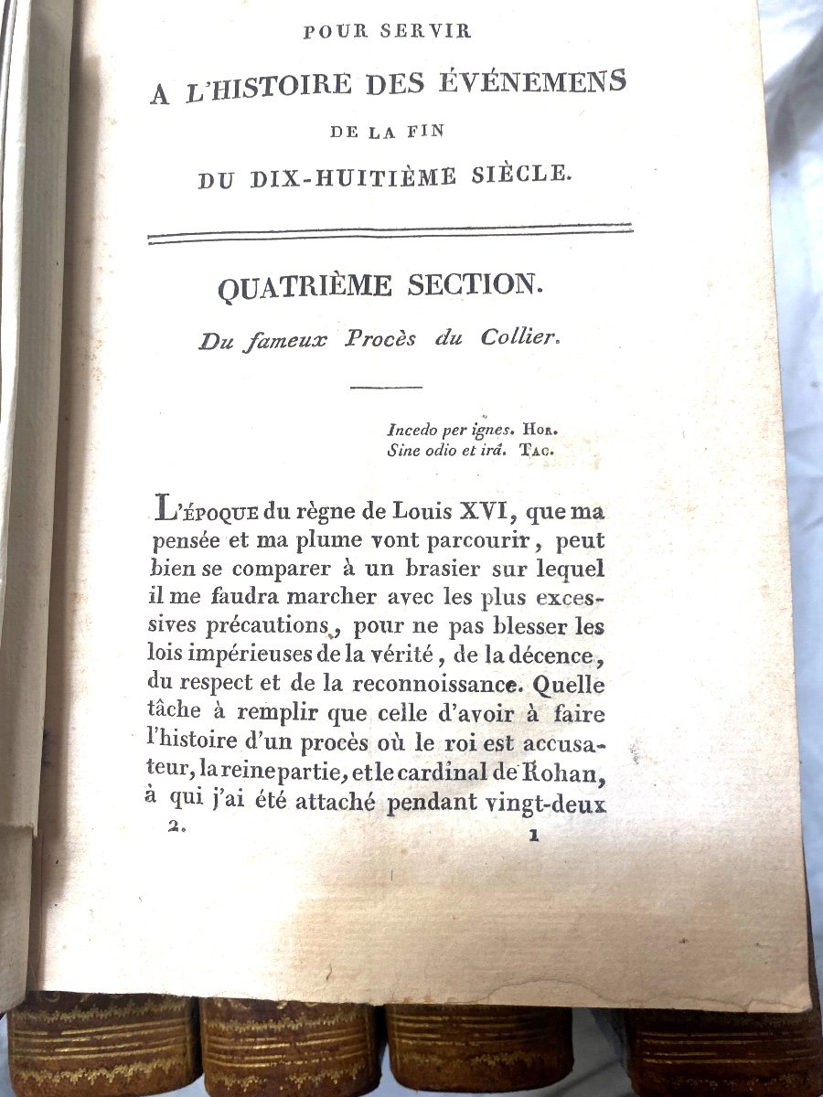 En 6 Beaux Volumes In 8 "mémoires Pour Servir à l'Histoire.". Abbé Georgel . Affaire Du Collier-photo-8