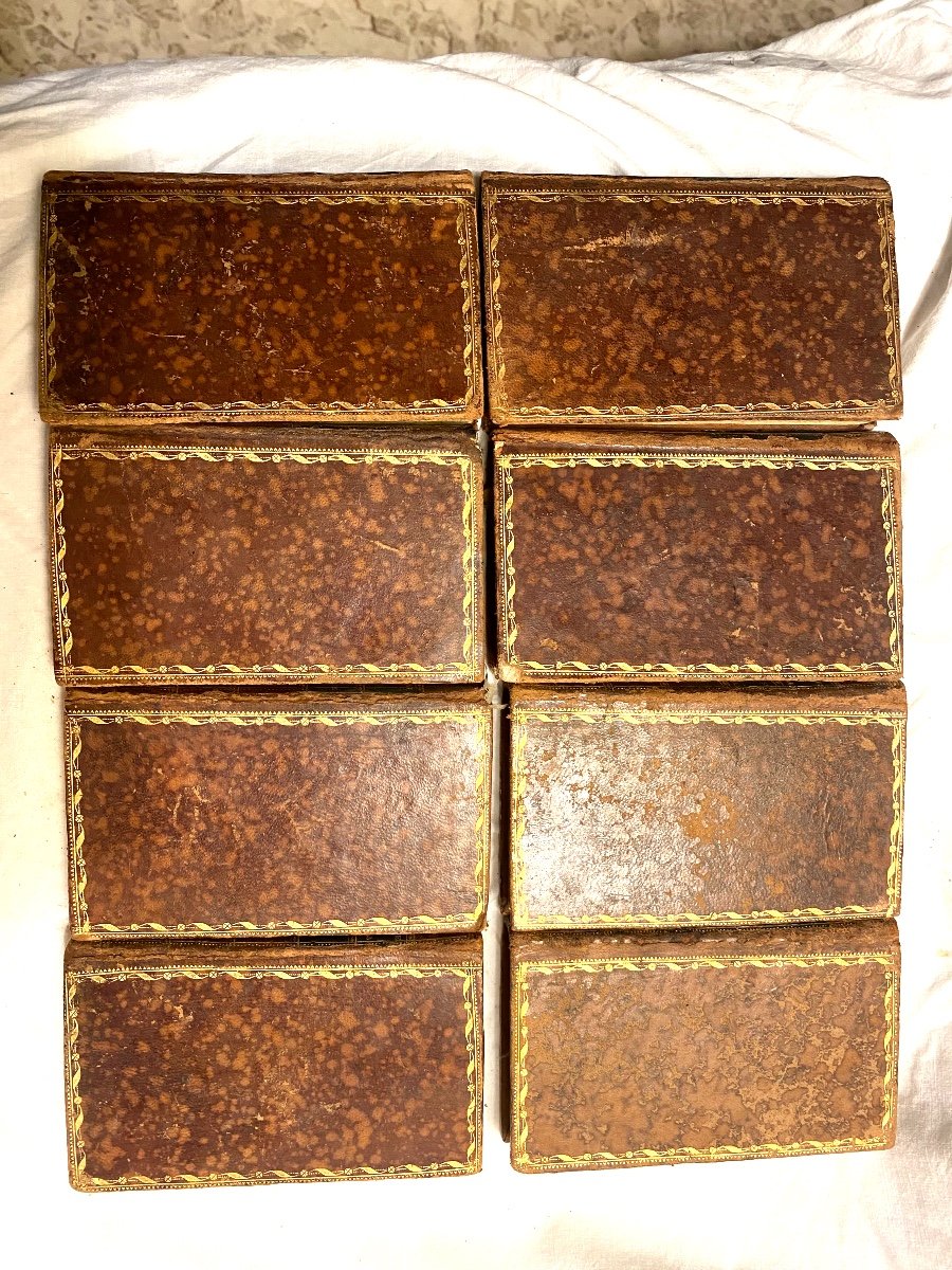   In A Beautiful Period Binding In 8 Volumes. In 16: "various Works Of Florian". Year 9 To 1806-photo-7