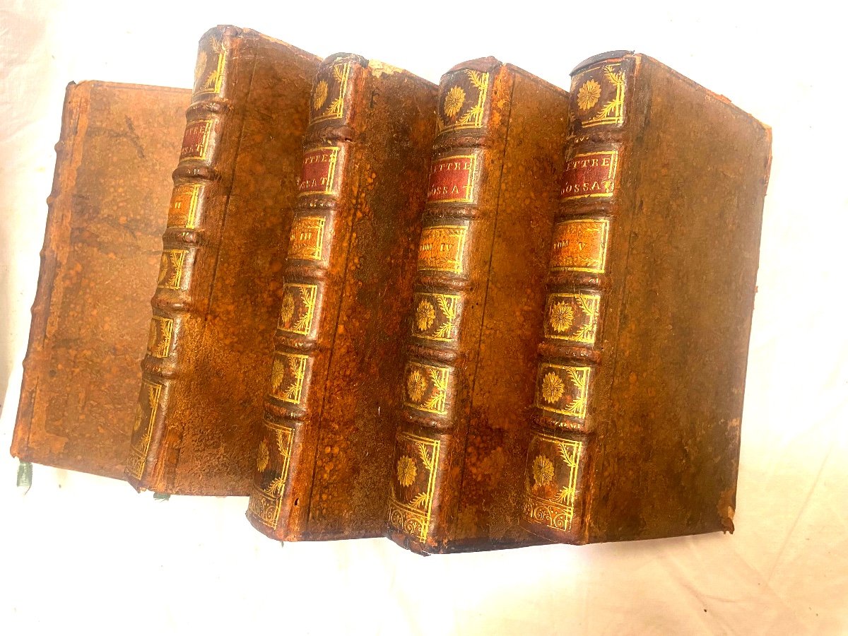 5 Beaux Volumes In12 "lettres Du Cardinal d'Ossat" Avec Des Notes d'Amelot De La Houssaie  1732-photo-2