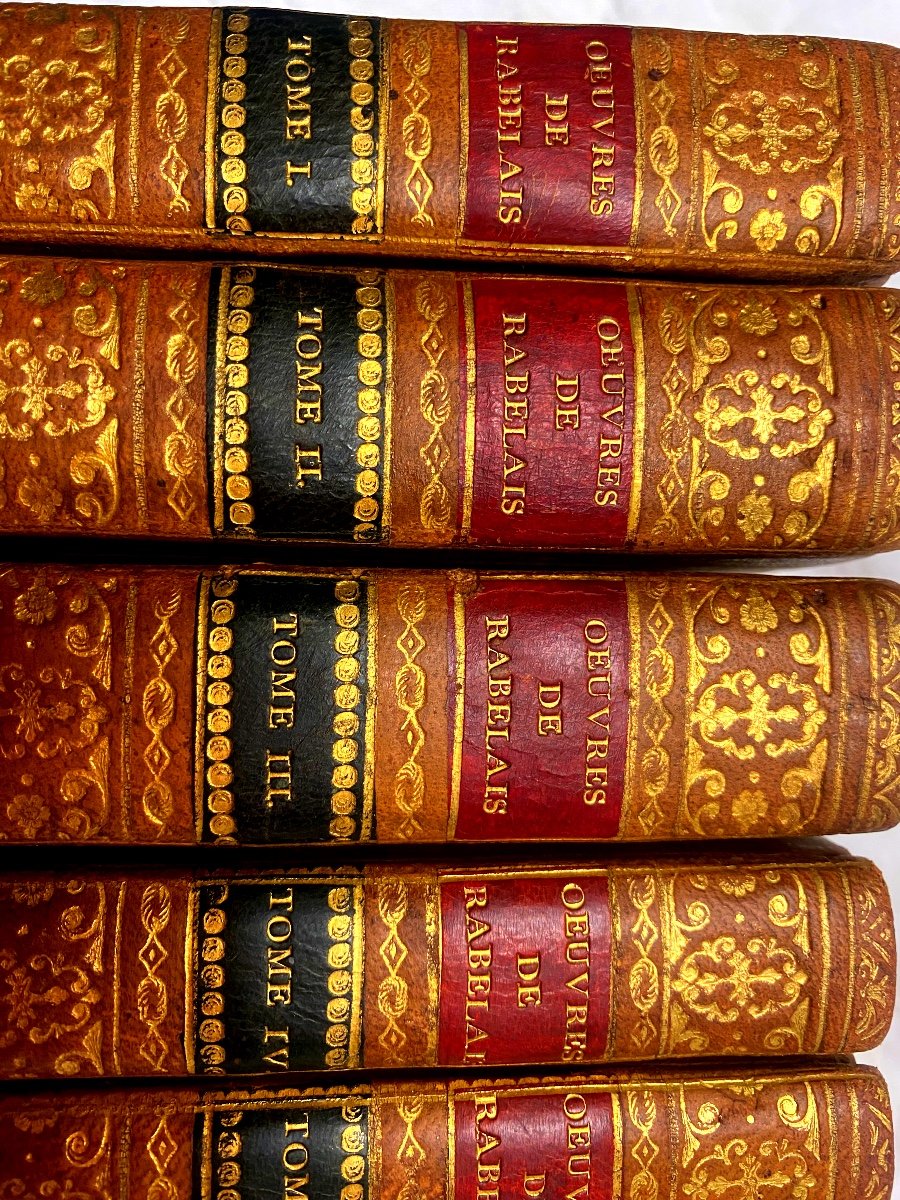 Exceptionnelle Série En 8 Volumes :"les Oeuvres De Maître François Rabelais," A Amsterdam .1752-photo-2