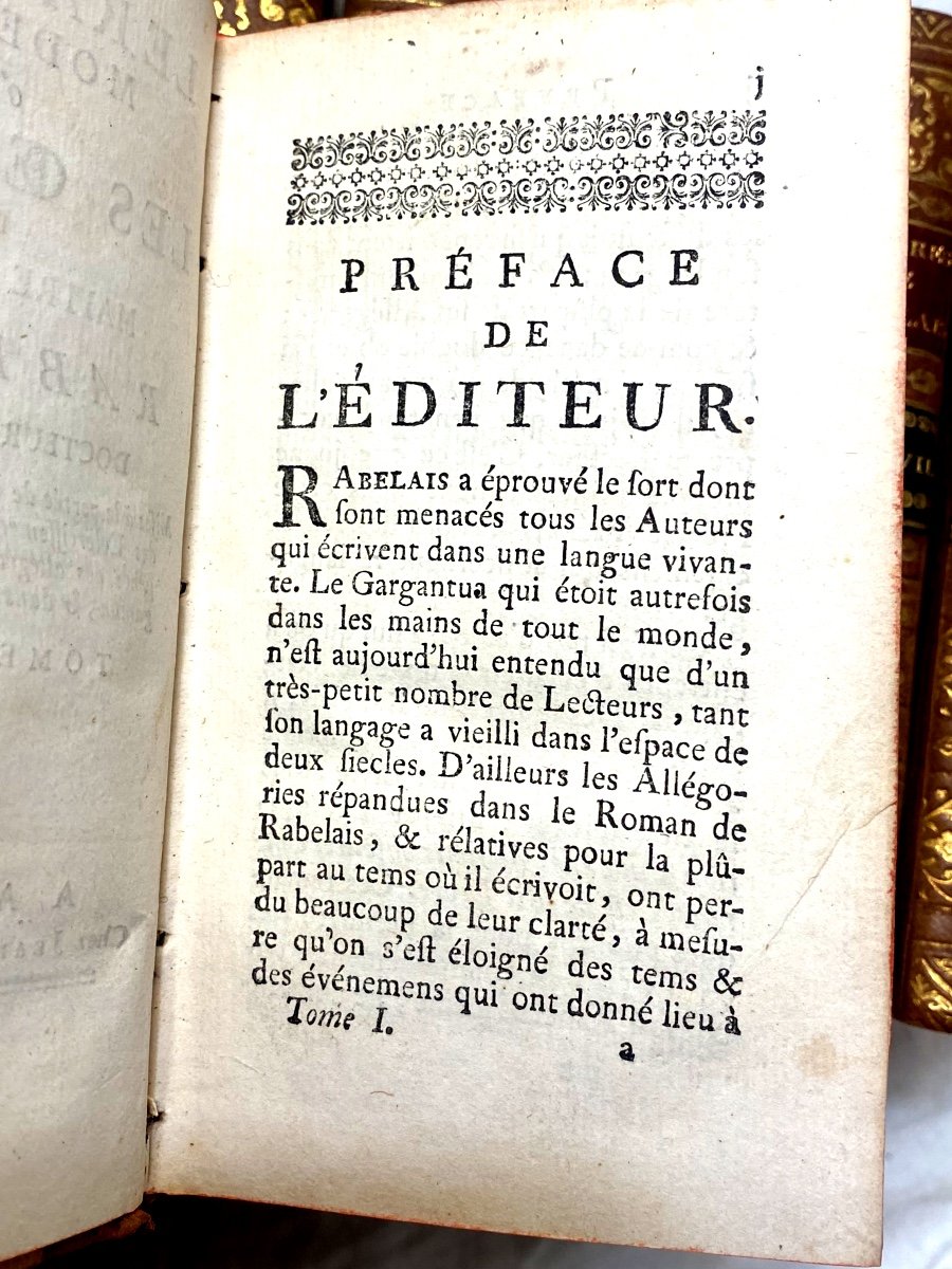 Exceptionnelle Série En 8 Volumes :"les Oeuvres De Maître François Rabelais," A Amsterdam .1752-photo-1